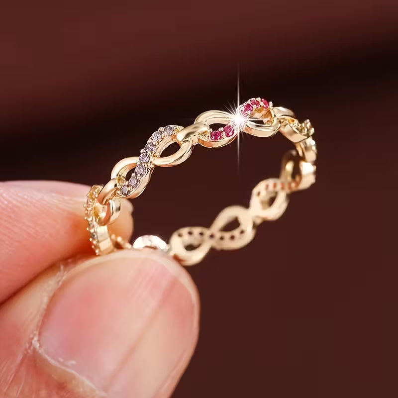 Trendy Zirconia-Encrusted Statement Ring.