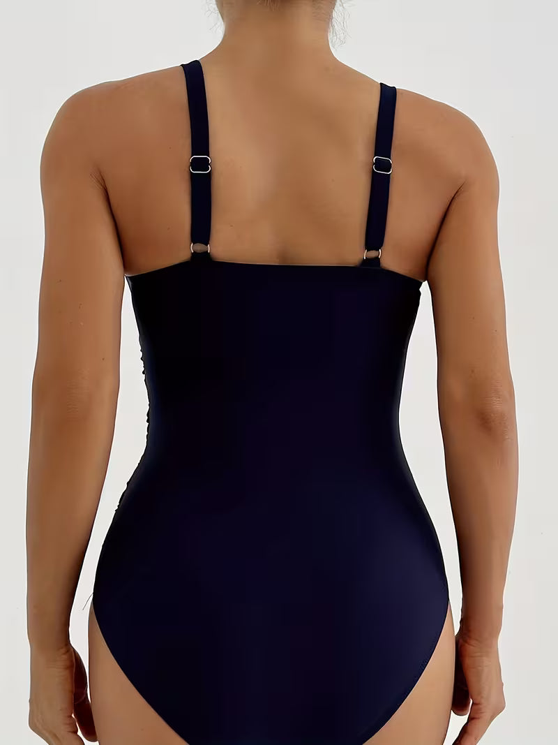 Tummy Control Strap Adjustment System Swimsuit.