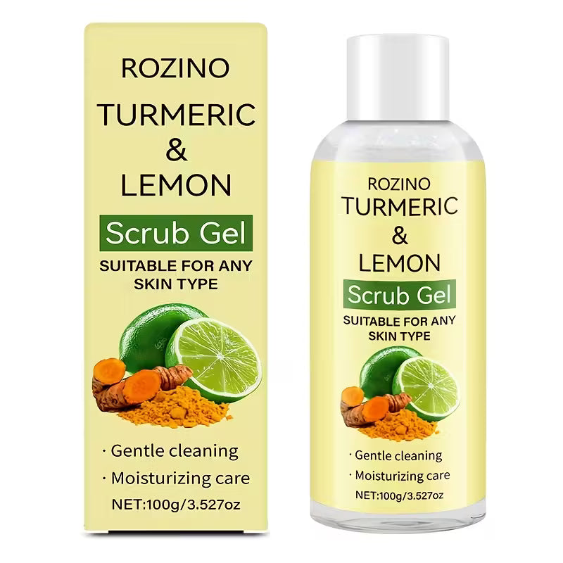 Turmeric & Lemon Brightening Scrub Gel.