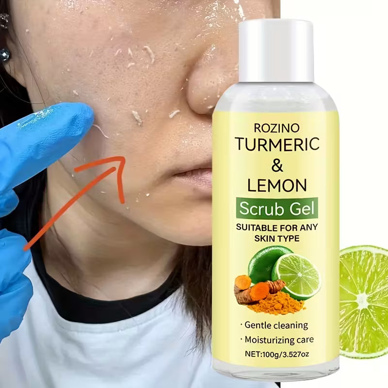 Turmeric & Lemon Brightening Scrub Gel.