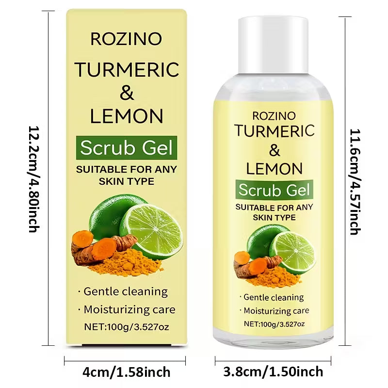 Turmeric & Lemon Brightening Scrub Gel.
