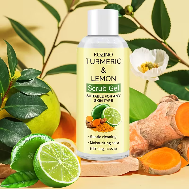 Turmeric & Lemon Brightening Scrub Gel.