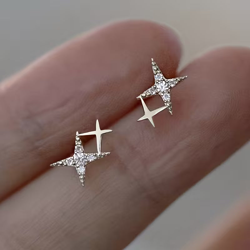 Twin Star Sparkle KC Gold Plated Zirconia Engagement.