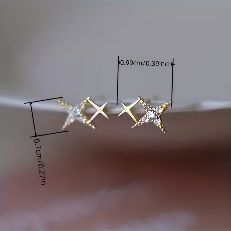 Twin Star Sparkle KC Gold Plated Zirconia Engagement.