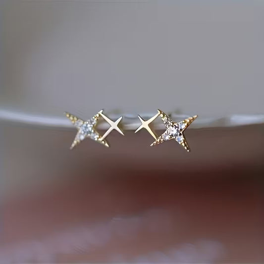 Twin Star Sparkle KC Gold Plated Zirconia Engagement.