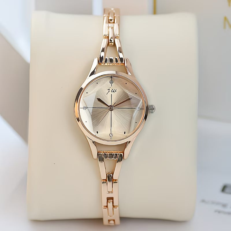 Two-Tone Women’s Watch – Golden & Silvery Stainless Steel Bracelet.
