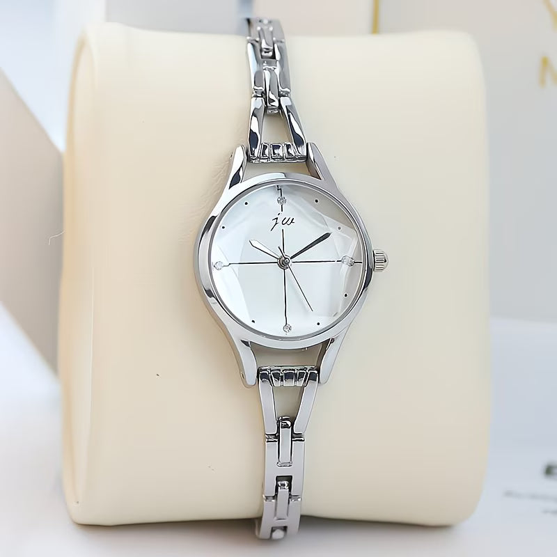 Two-Tone Women’s Watch – Golden & Silvery Stainless Steel Bracelet.