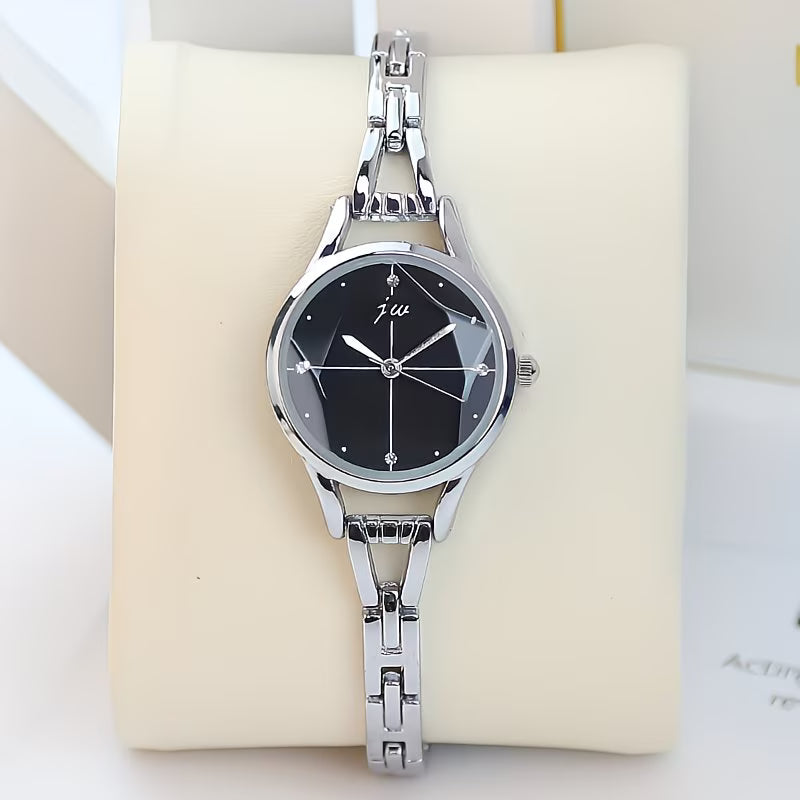 Two-Tone Women’s Watch – Golden & Silvery Stainless Steel Bracelet.