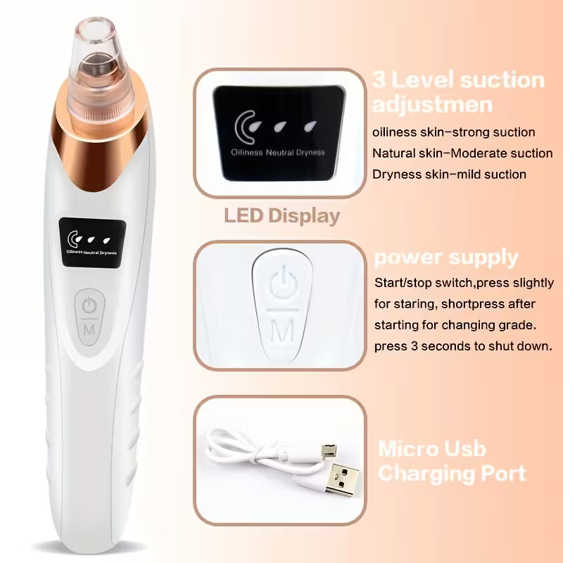 USB Rechargeable Blackhead Extractor Set.