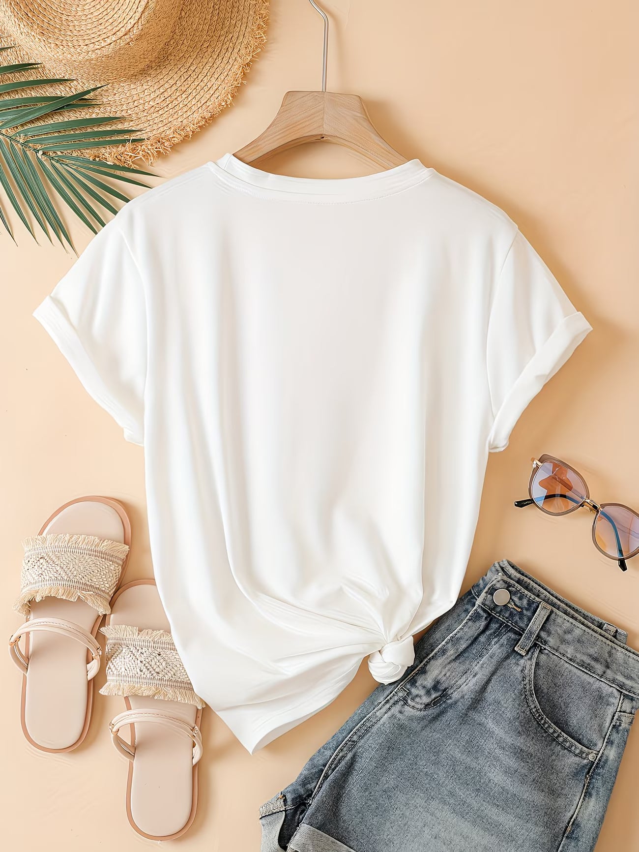 Ultra-Soft Gradient Heart Casual Tee.