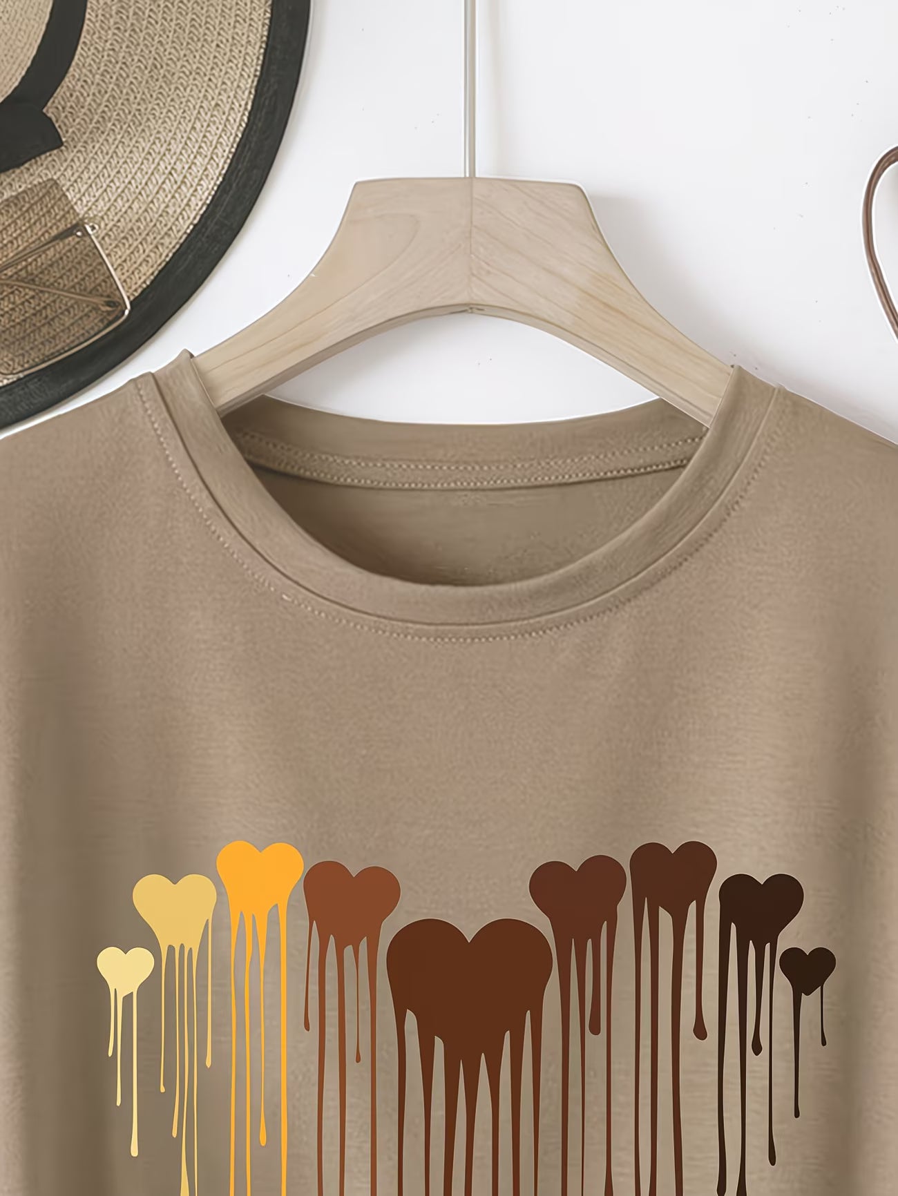 Ultra-Soft Gradient Heart Casual Tee.