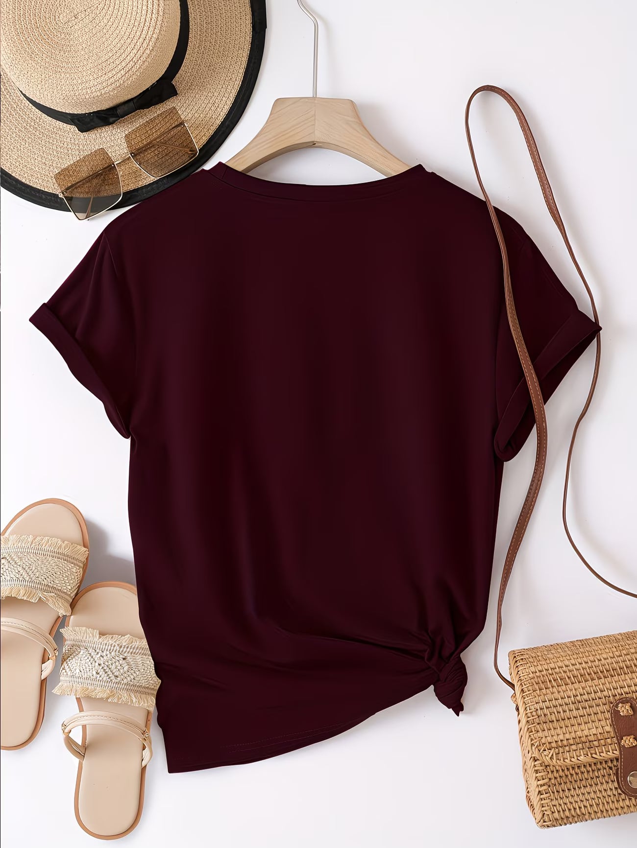 Ultra-Soft Gradient Heart Casual Tee.