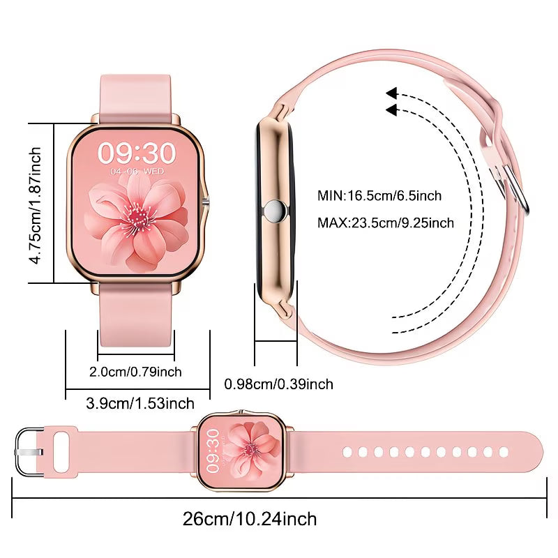 Ultra-Thin HD Smartwatch – Wireless Calling & Full Touchscreen.
