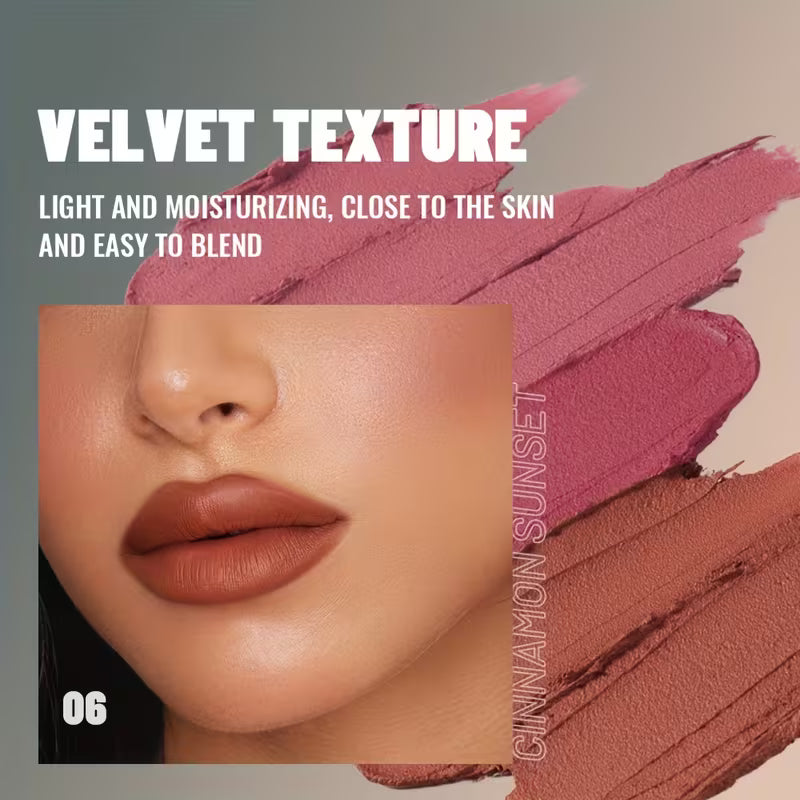 Velvet Matte Liquid Moisturizing Lip Collection.