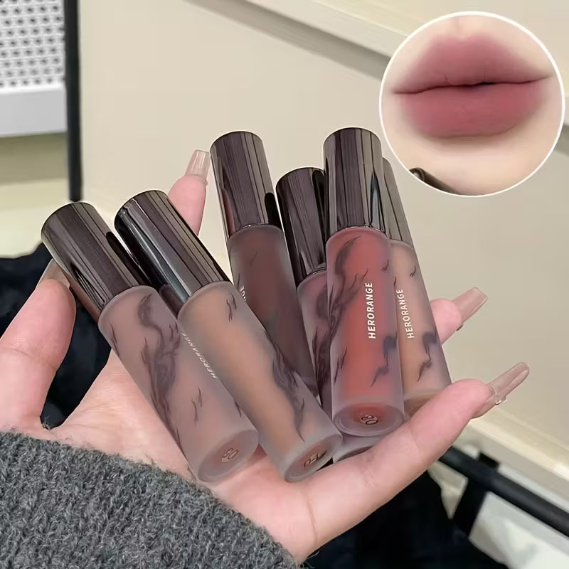 Velvet Matte Nude Brown Lip Glaze.