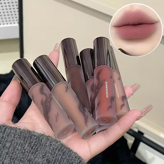 Velvet Matte Nude Brown Lip Glaze.
