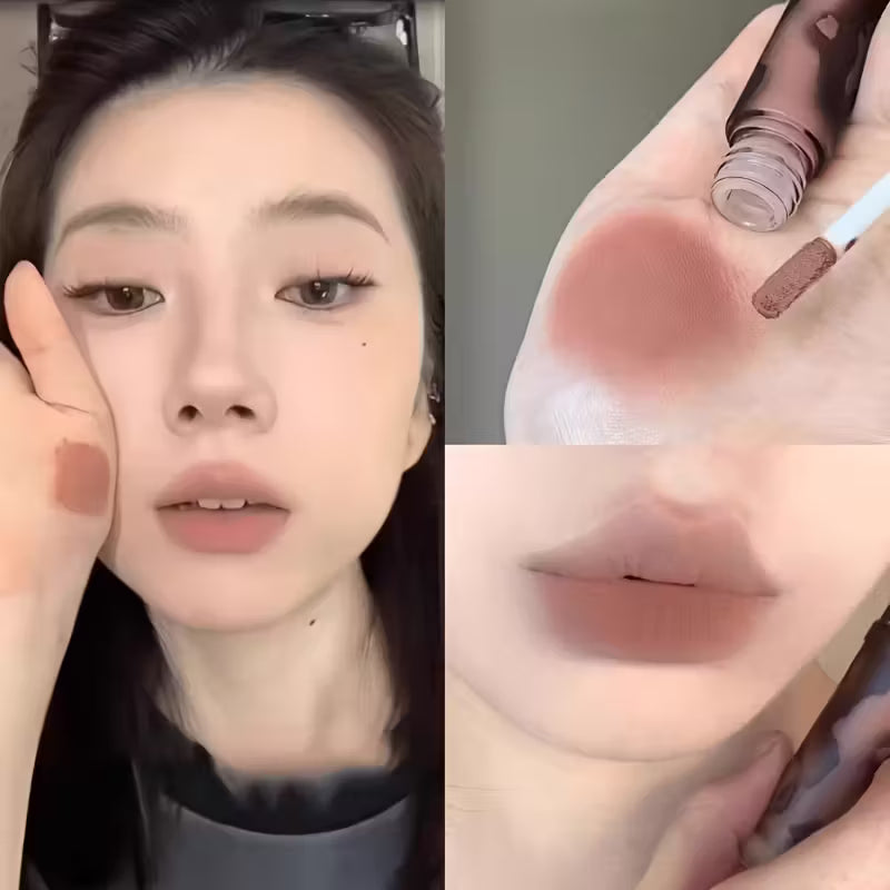 Velvet Matte Nude Brown Lip Glaze.