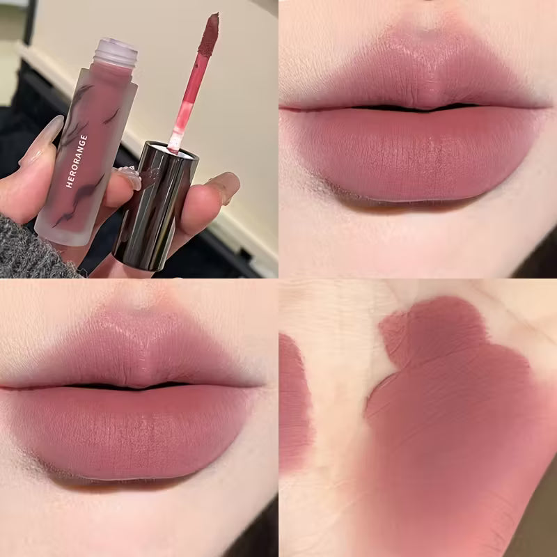 Velvet Matte Nude Brown Lip Glaze.