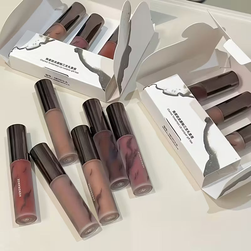 Velvet Matte Nude Brown Lip Glaze.