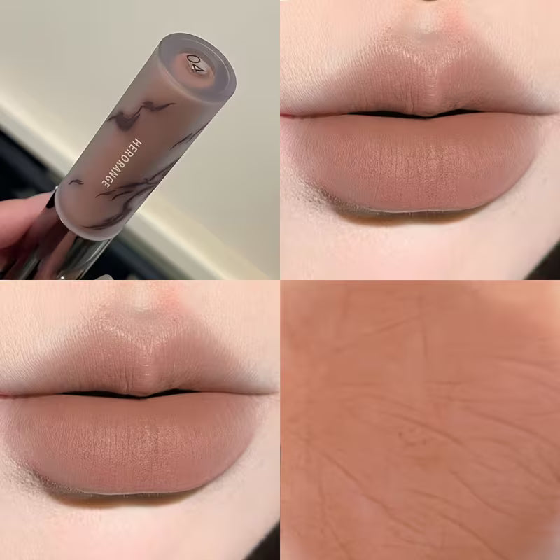 Velvet Matte Nude Brown Lip Glaze.