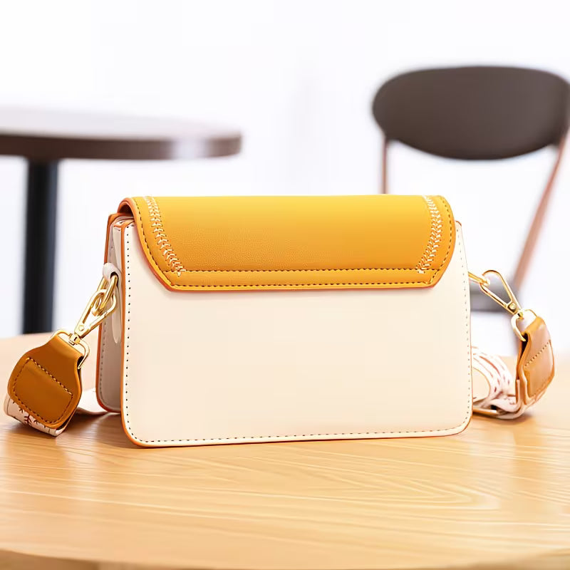 Vibrant Small Shoulder Bag with Magnet Snap.