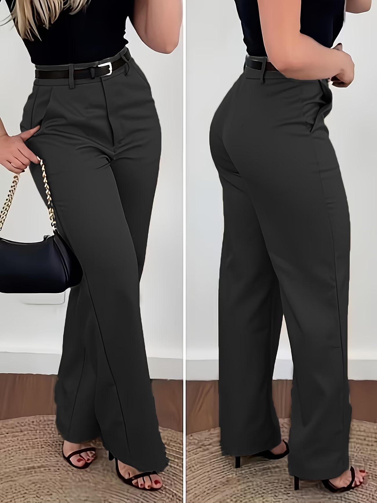 Vintage-Inspired Straight-Leg Suit Pant.