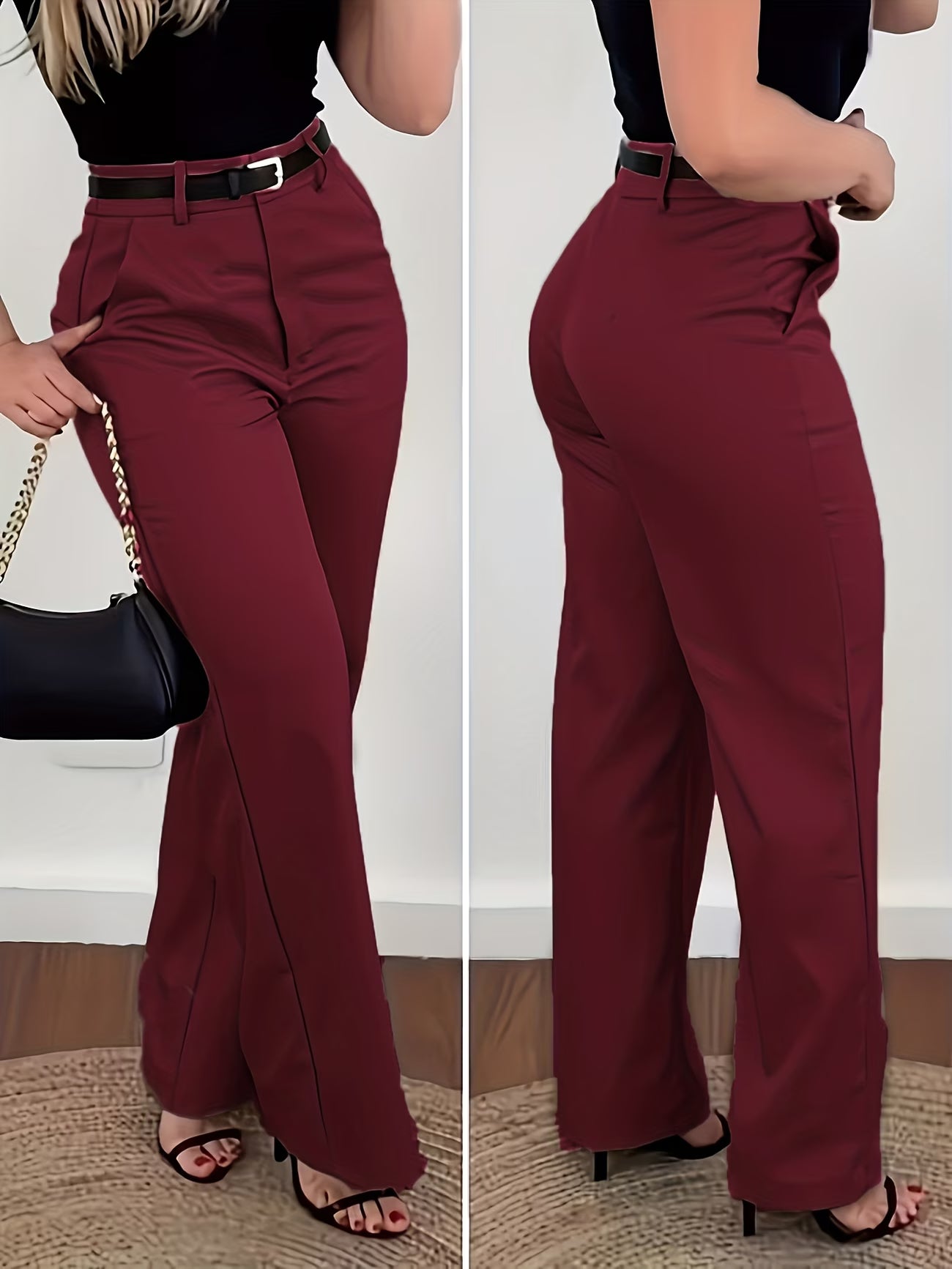 Vintage-Inspired Straight-Leg Suit Pant.