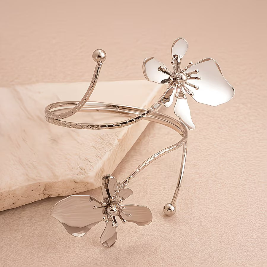 Vintage "Botanical Wrap" Irregular Bangle.
