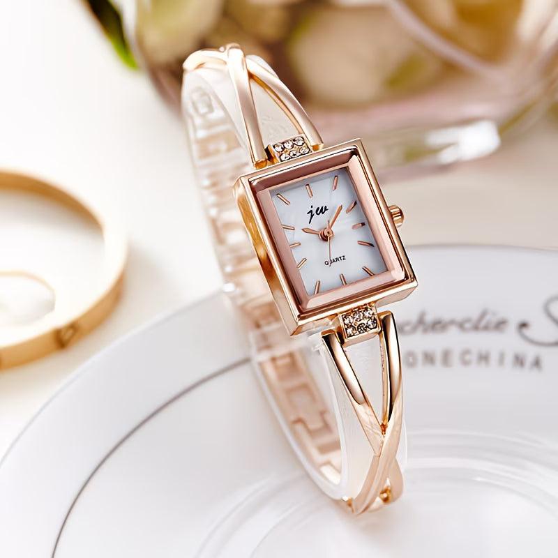 Vintage Ladies' Rectangle Classic Rhinestone Watch.