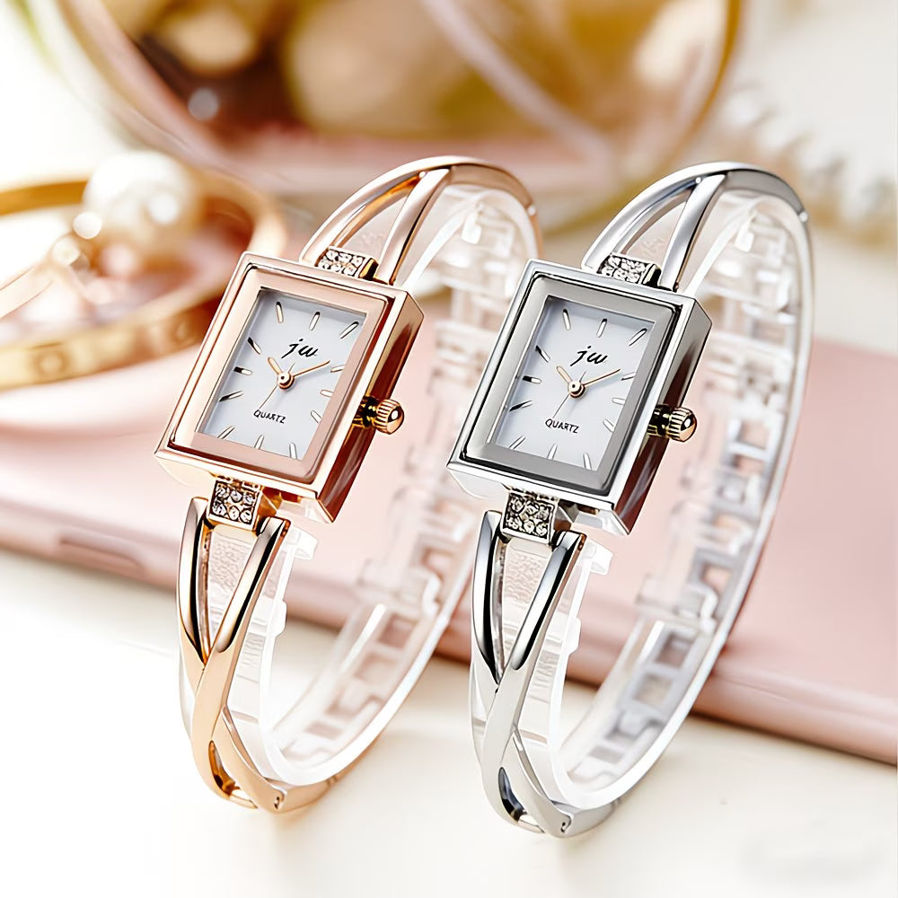Vintage Ladies' Rectangle Classic Rhinestone Watch.