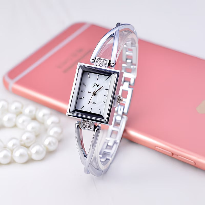 Vintage Ladies' Rectangle Classic Rhinestone Watch.
