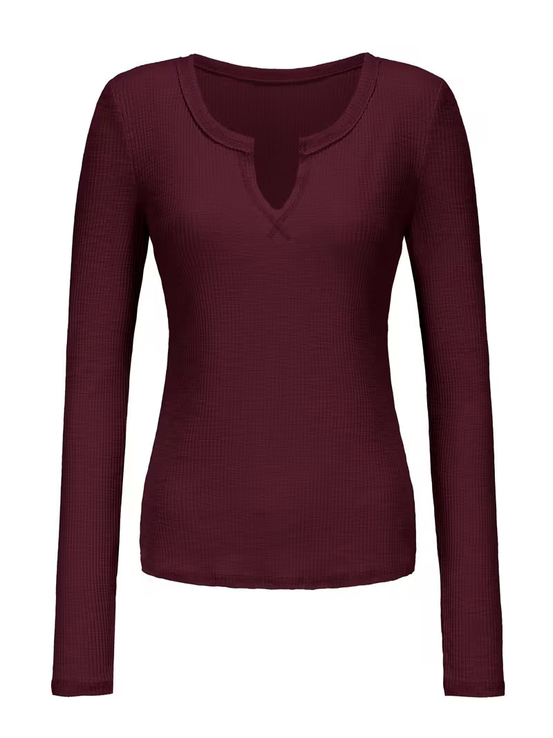 Women’s Deep Split-Neck Skinny Tee.