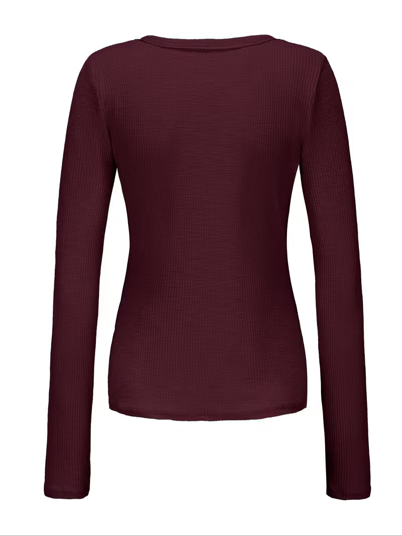 Women’s Deep Split-Neck Skinny Tee.