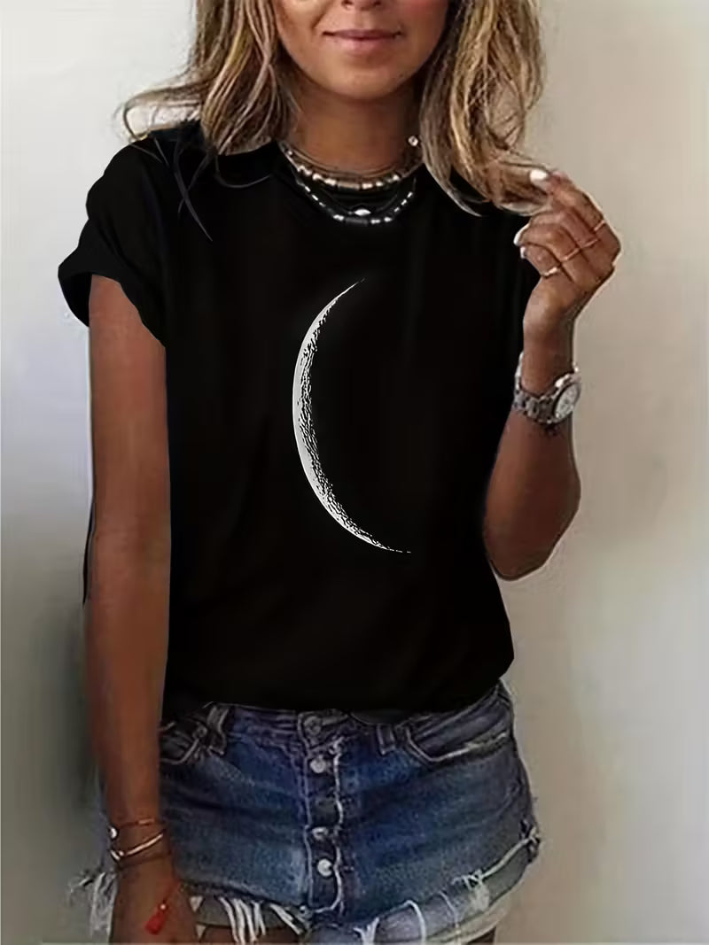 Women’s Tribal Moon Print Tee.