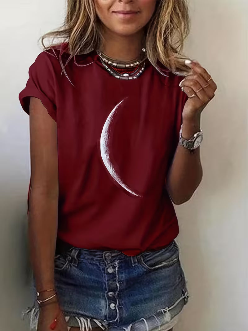 Women’s Tribal Moon Print Tee.