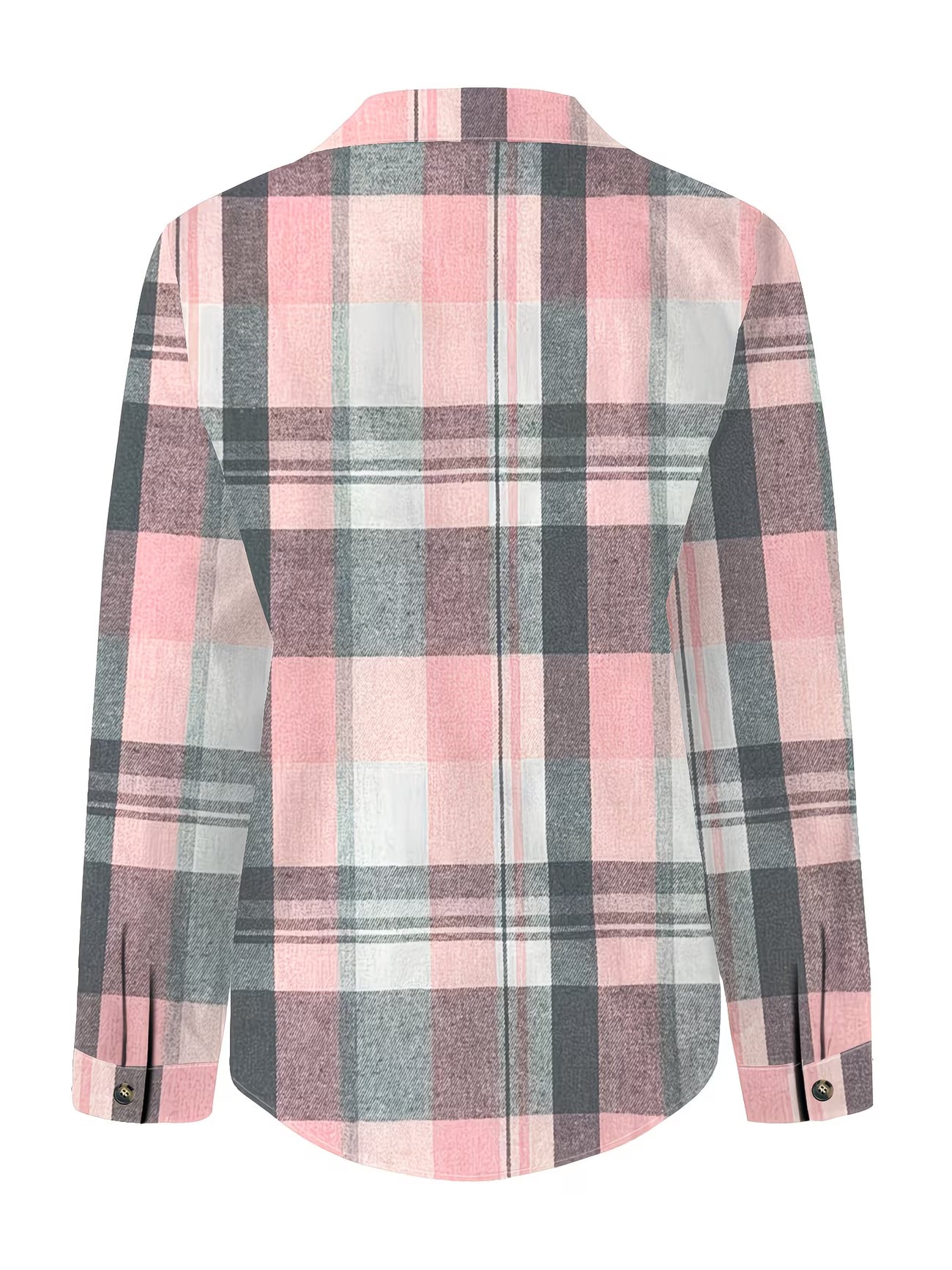 Women’s Versatile Plaid Striped Shirt.