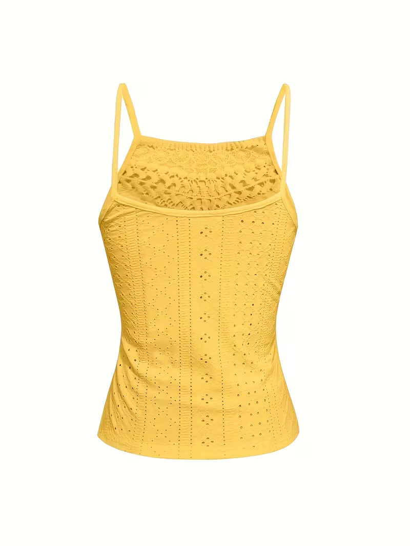 Women’s Lace Hollow-Out Tank Top.