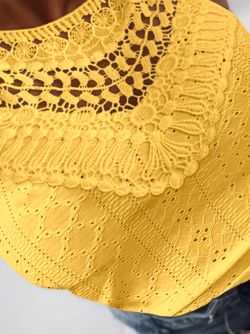 Women’s Lace Hollow-Out Tank Top.