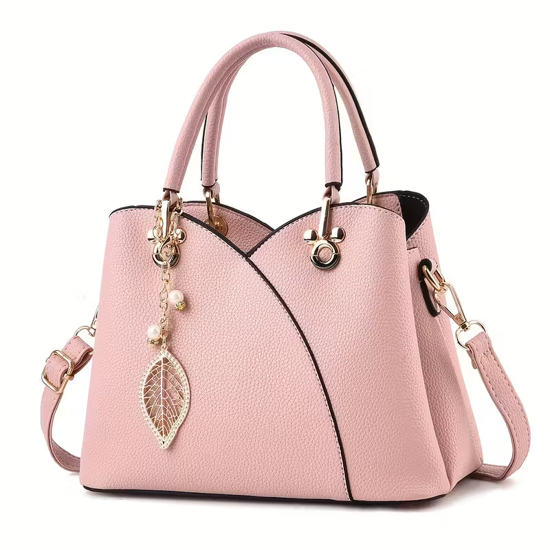 Zipper Closure Fashionable Handbag.