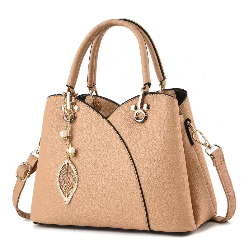 Zipper Closure Fashionable Handbag.