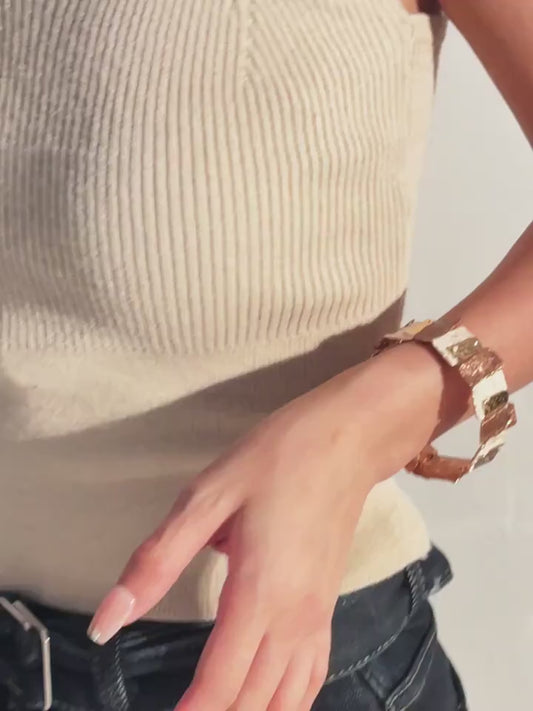 Geometric Block Bracelet.