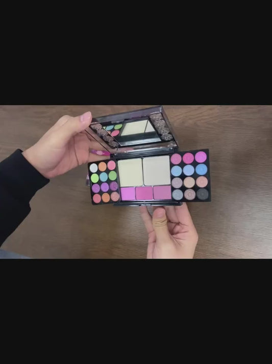 Multicolor Makeup Set with Brushes.